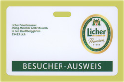 Vergessen abzugeben! Besucherausweis